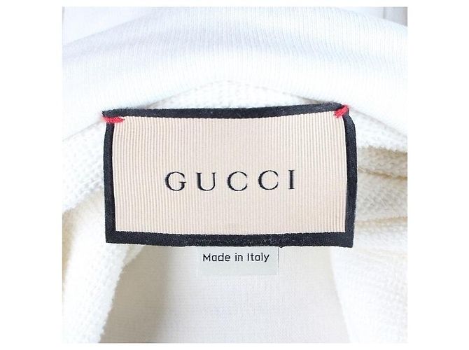 Gucci Kapuzenpullover aus Baumwolljersey Off White XL Weiß - Ansicht 6