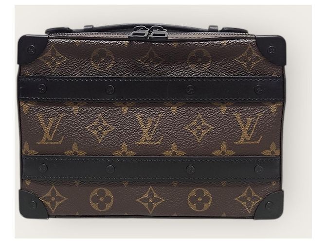 Louis Vuitton Borsa Messenger Soft Trunk con Manico Monogram Marrone - vista 2