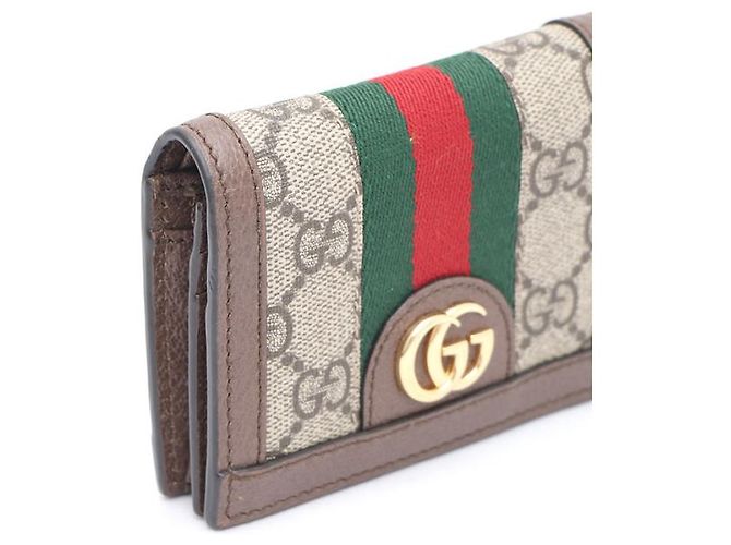 Gucci Tarjetero Ophidia GG Supreme Castaño - vista 10