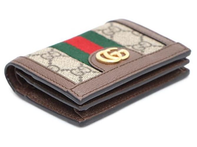Gucci Tarjetero Ophidia GG Supreme Castaño - vista 11