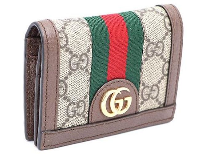Gucci Tarjetero Ophidia GG Supreme Castaño - vista 2