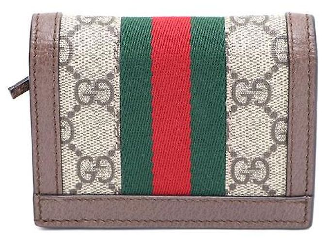 Gucci Tarjetero Ophidia GG Supreme Castaño - vista 3