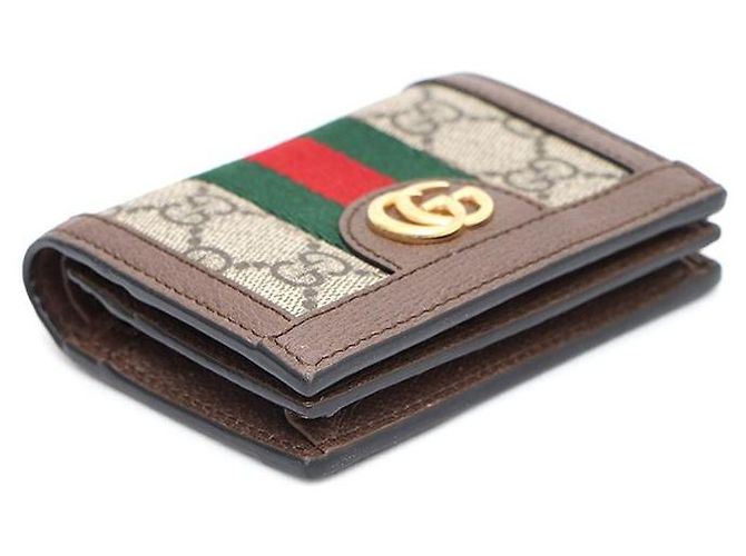 Gucci Tarjetero Ophidia GG Supreme Castaño - vista 5