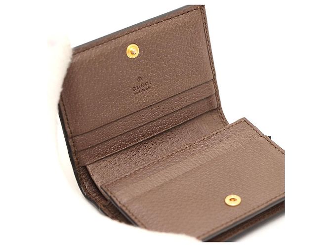 Gucci Tarjetero Ophidia GG Supreme Castaño - vista 6