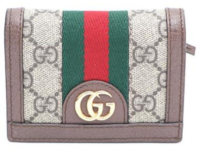 Gucci Tarjetero Ophidia GG Supreme Castaño - vista 7