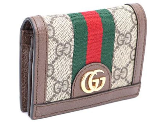 Gucci Tarjetero Ophidia GG Supreme Castaño - vista 8