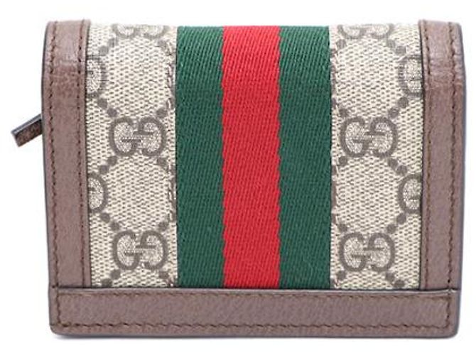 Gucci Tarjetero Ophidia GG Supreme Castaño - vista 9