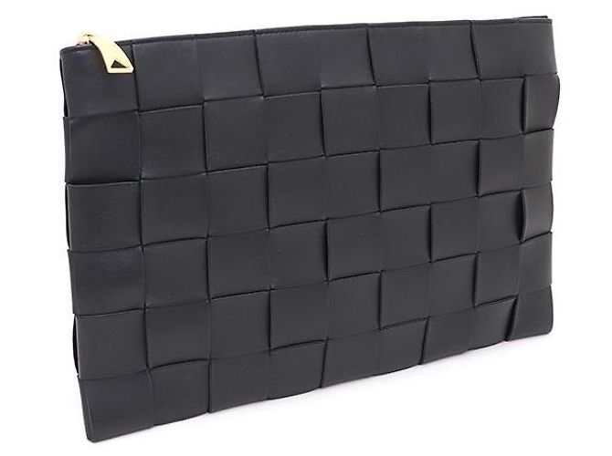 Bottega Veneta Clutch Large Intrecciato Cassette Nero - vista 2