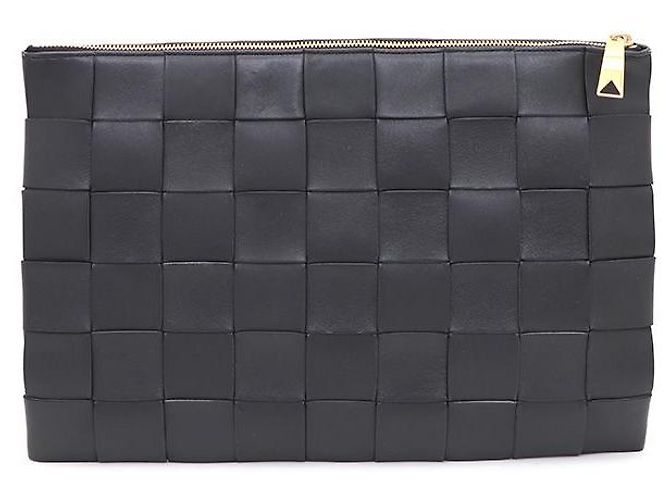 Bottega Veneta Clutch Large Intrecciato Cassette Nero - vista 3