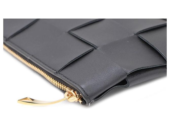 Bottega Veneta Clutch Large Intrecciato Cassette Nero - vista 5