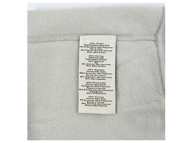 Hermès Pull à manches longues col rond avec détail Ex-Libris Blanc - vue 8