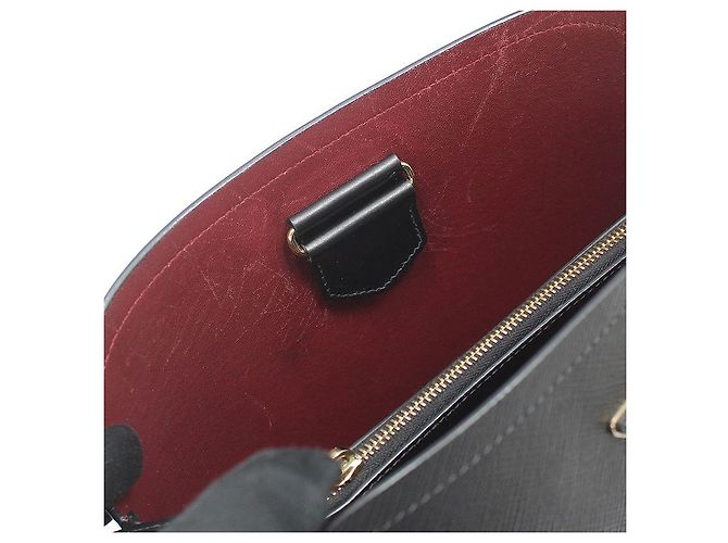 Prada Borsa a tracolla Martini Medium in Saffiano nero con finiture dorate - vista 11