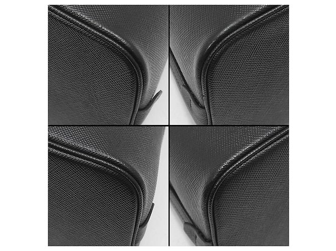 Prada Borsa a tracolla Martini Medium in Saffiano nero con finiture dorate - vista 13