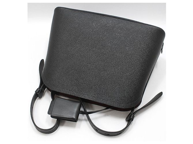 Prada Borsa a tracolla Martini Medium in Saffiano nero con finiture dorate - vista 4