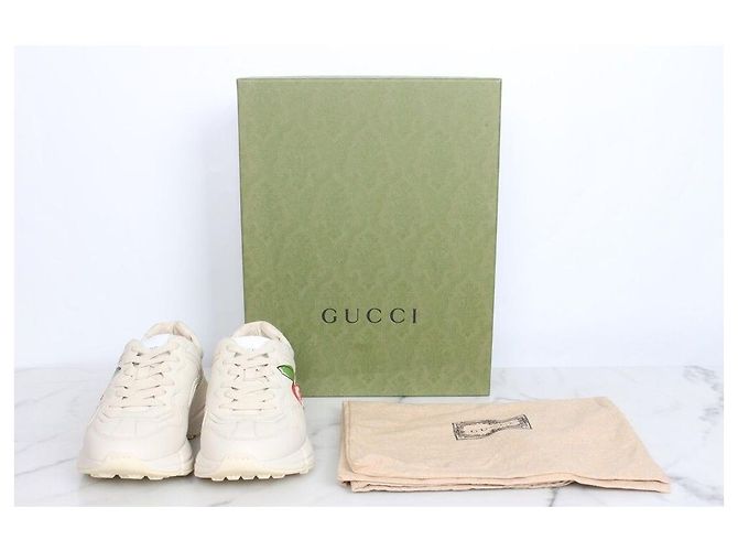 Gucci Sneakers con logo Apple in ottone Bianco - vista 2