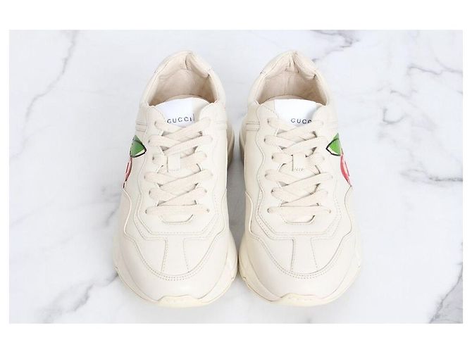 Gucci Sneakers con logo Apple in ottone Bianco - vista 7