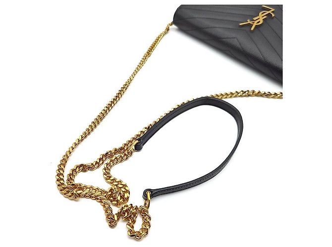 Saint Laurent Borsa a tracolla con catena a bustina monogramma Nero - vista 5
