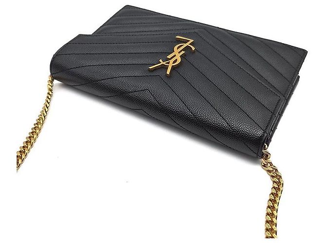 Saint Laurent Borsa a tracolla con catena a bustina monogramma Nero - vista 6
