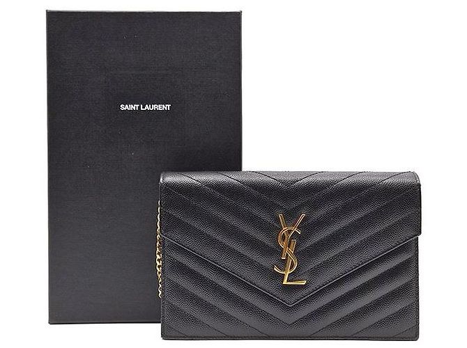Saint Laurent Borsa a tracolla con catena a bustina monogramma Nero - vista 8