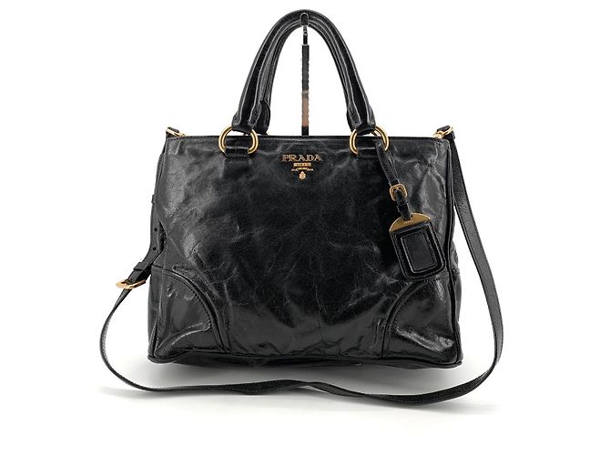 Prada Sac cabas et sac à bandoulière Vitello Shine Way Noir - vue 2