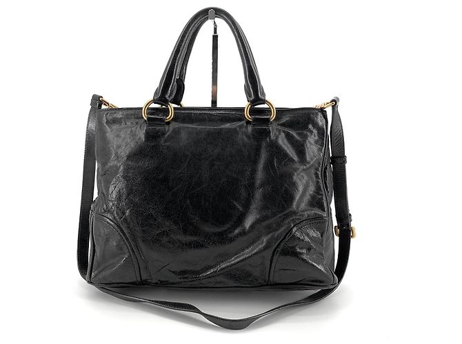 Prada Sac cabas et sac à bandoulière Vitello Shine Way Noir - vue 5