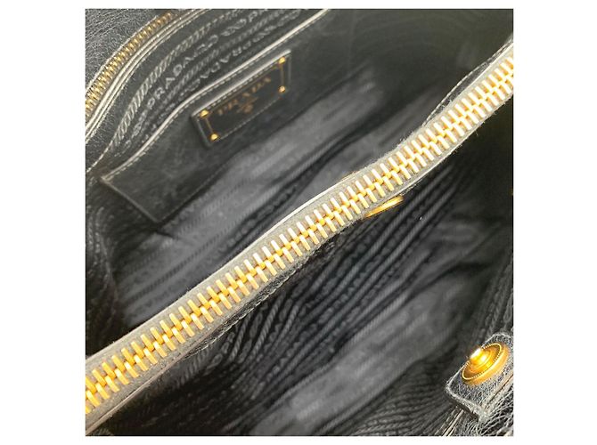 Prada Sac cabas et sac à bandoulière Vitello Shine Way Noir - vue 7