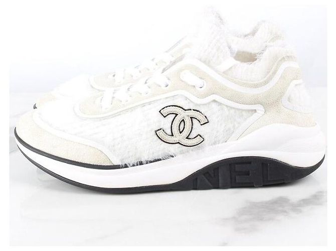 Chanel Strick-Sneaker Weiß - Ansicht 5