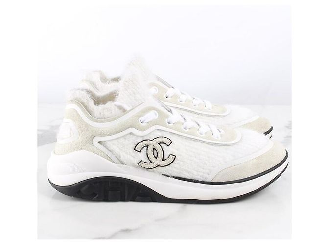Chanel Strick-Sneaker Weiß - Ansicht 7