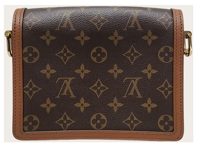 Louis Vuitton Mini bolso de hombro Dolphin en lona Monogram Reverse Castaño - vista 5