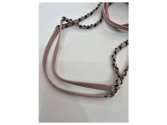Chanel Borsa shopper in pelle di agnello della serie borsa a tracolla Rosa - vista 19