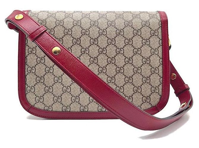 Gucci Borsa a Spalla Horsebit Rosso - vista 3
