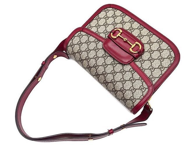 Gucci Borsa a Spalla Horsebit Rosso - vista 4