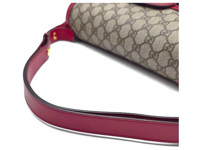 Gucci Borsa a Spalla Horsebit Rosso - vista 5