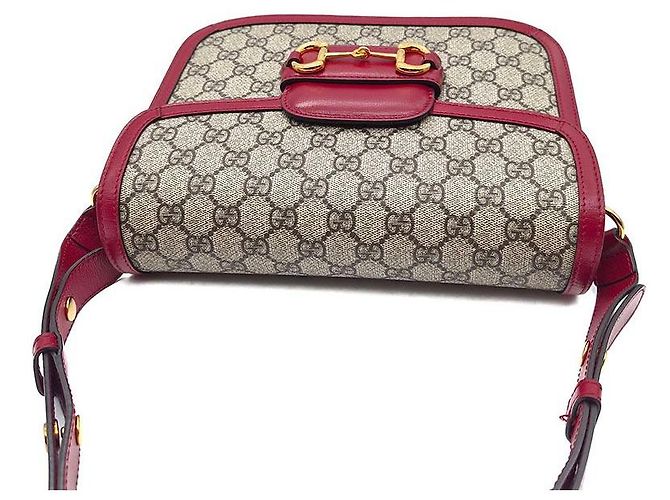 Gucci Borsa a Spalla Horsebit Rosso - vista 6