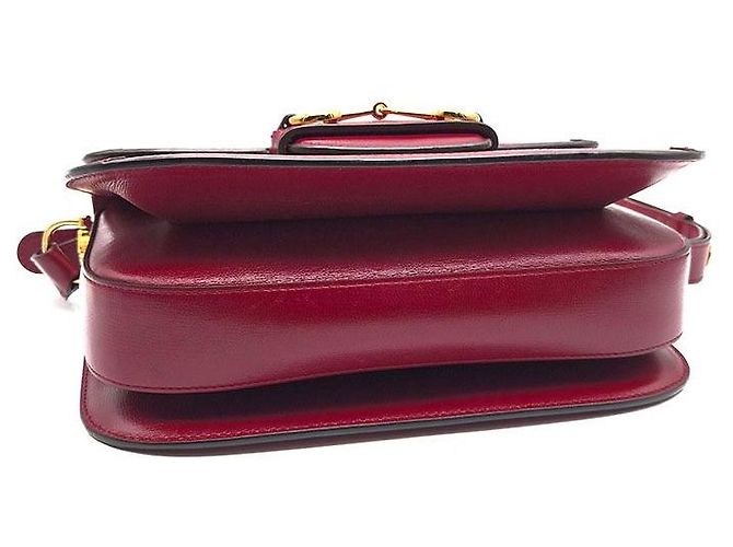 Gucci Borsa a Spalla Horsebit Rosso - vista 7