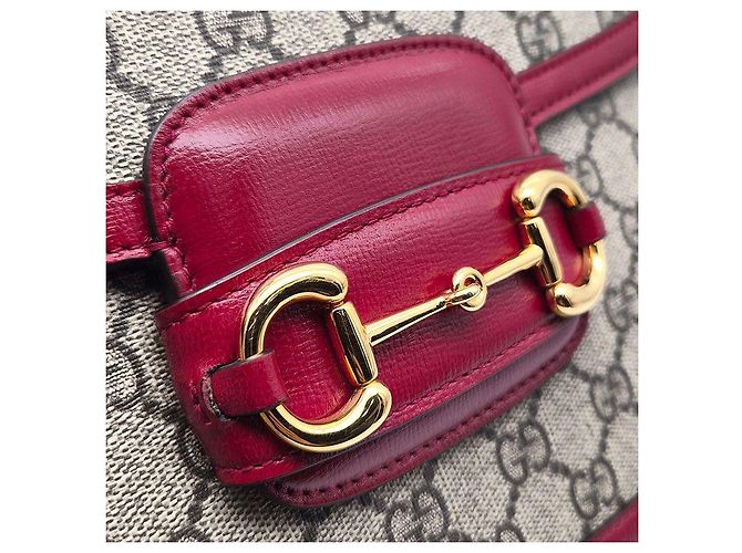 Gucci Borsa a Spalla Horsebit Rosso - vista 8