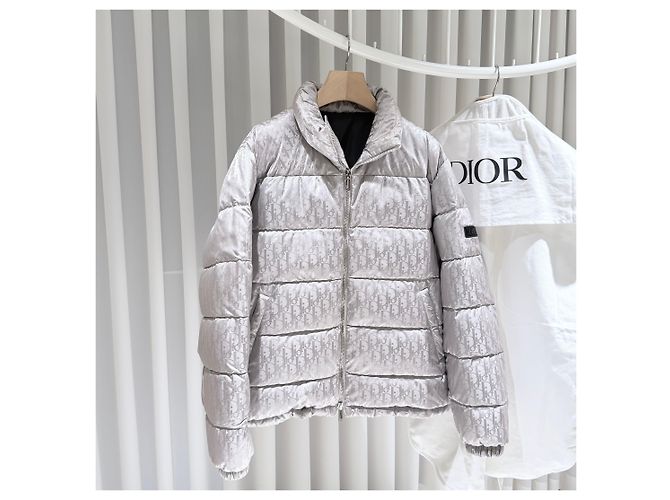 Dior Oblique Steppjacke Silber - Ansicht 3