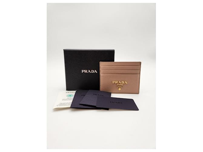 Prada Tarjetero Saffiano Naranja - vista 2