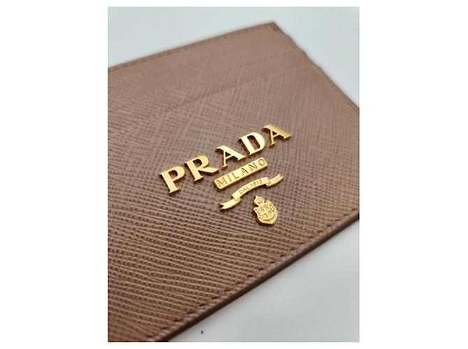 Prada Tarjetero Saffiano Naranja - vista 3