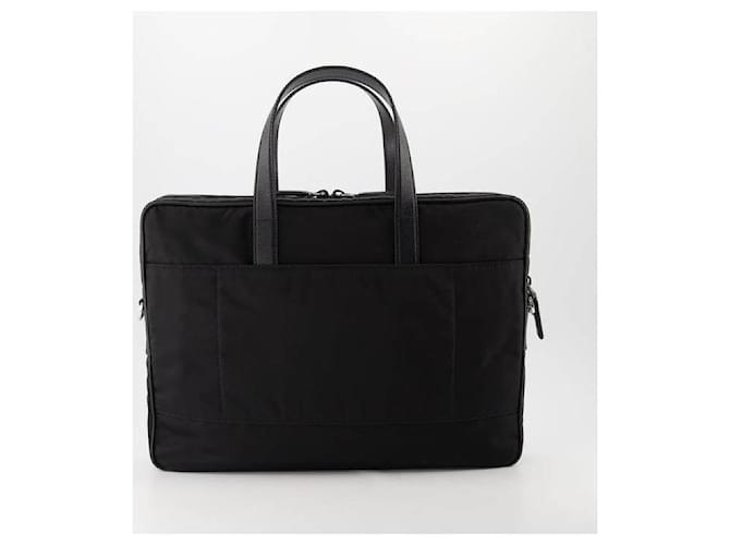 Prada Mallette avec logo Triangle Noir - vue 5