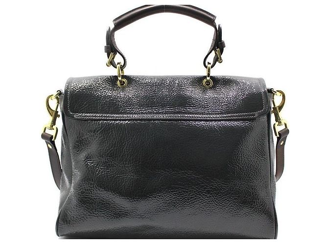 Mulberry Borsa a tracolla Nili in vernice grigio scuro e oro Marrone - vista 2