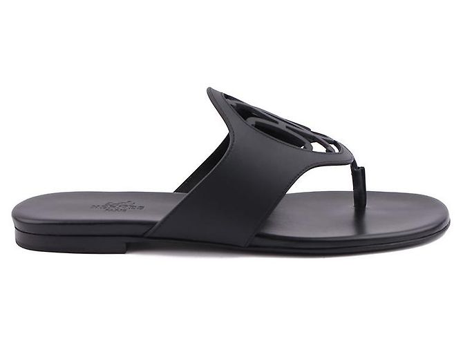 Hermès Mage Sandalen für Damen Schwarz - Ansicht 10