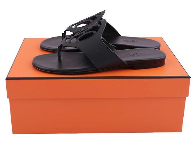 Hermès Mage Sandalen für Damen Schwarz - Ansicht 12