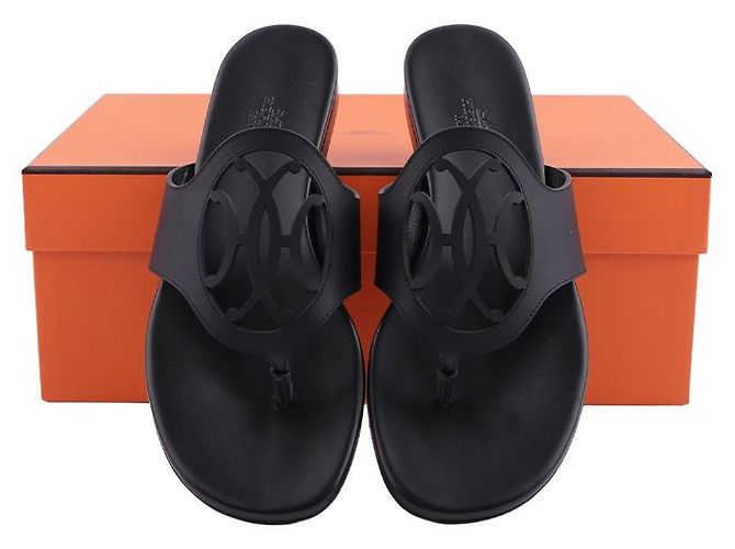 Hermès Mage Sandalen für Damen Schwarz - Ansicht 13