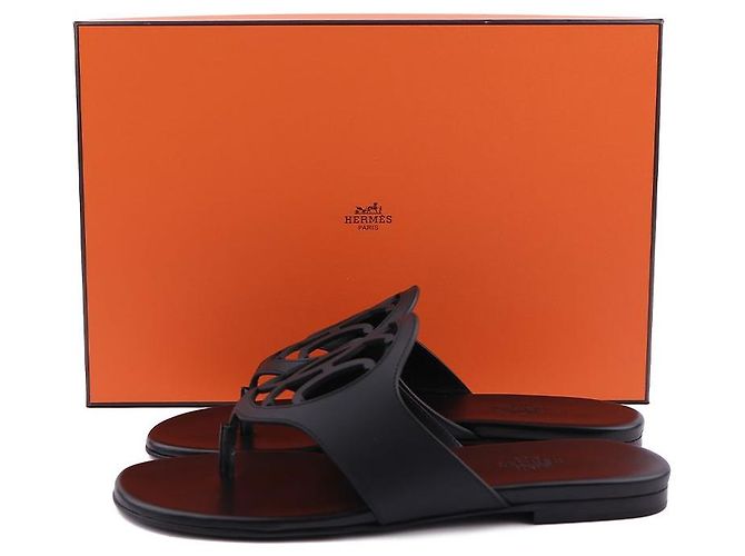 Hermès Mage Sandalen für Damen Schwarz - Ansicht 2