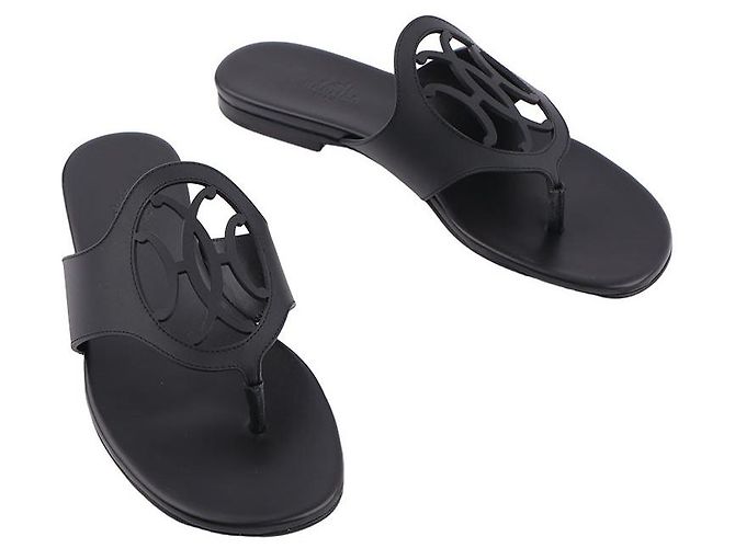 Hermès Mage Sandalen für Damen Schwarz - Ansicht 7