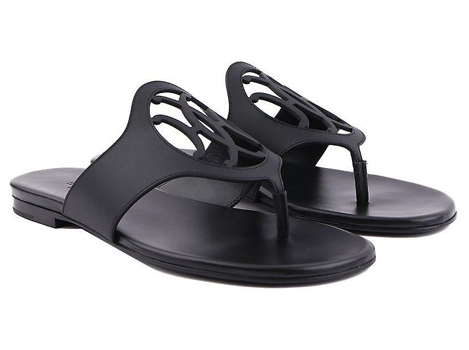 Hermès Mage Sandalen für Damen Schwarz - Ansicht 8