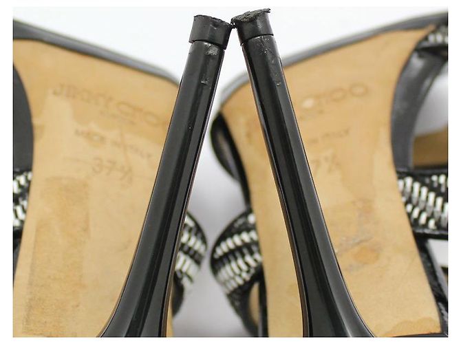 Jimmy Choo Sandali con tacco alto a punta aperta Nero - vista 7