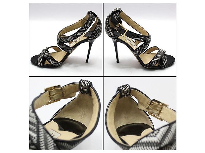 Jimmy Choo Sandali con tacco alto a punta aperta Nero - vista 9