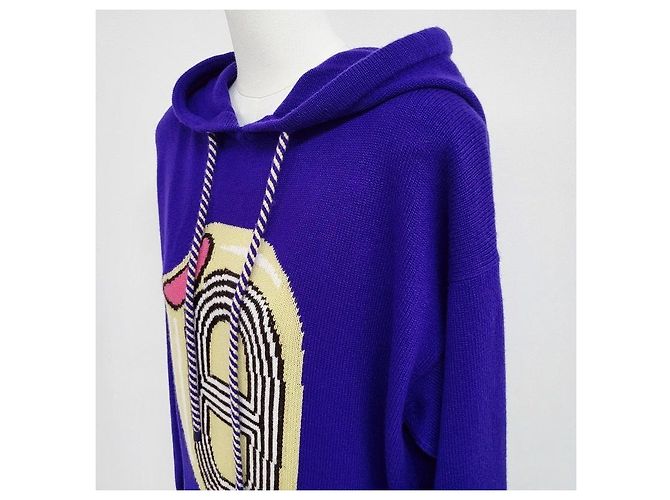 Hermès Kapuzenpullover mit langen Ärmeln aus Kaschmir mit lustigem Eiscreme-Motiv Mehrfarben - Ansicht 9